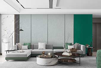 太原轻奢风格-客厅